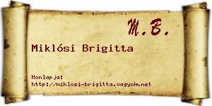 Miklósi Brigitta névjegykártya