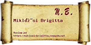 Miklósi Brigitta névjegykártya
