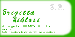 brigitta miklosi business card